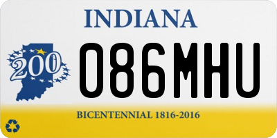 IN license plate 086MHU
