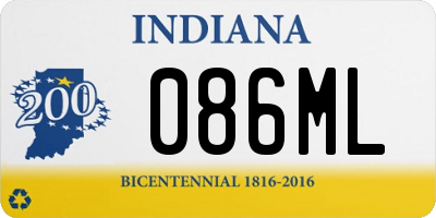 IN license plate 086ML