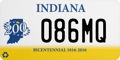 IN license plate 086MQ