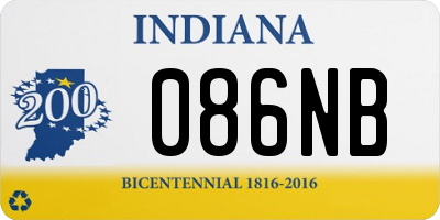 IN license plate 086NB