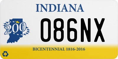 IN license plate 086NX