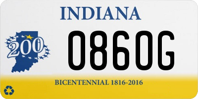 IN license plate 086OG