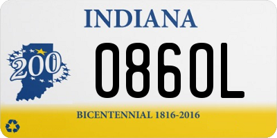 IN license plate 086OL