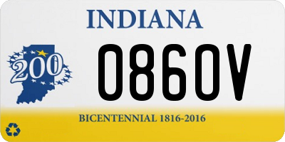 IN license plate 086OV