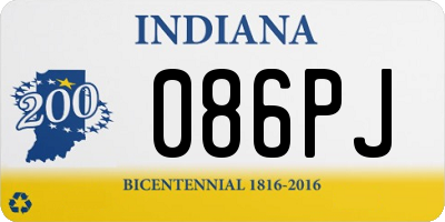 IN license plate 086PJ