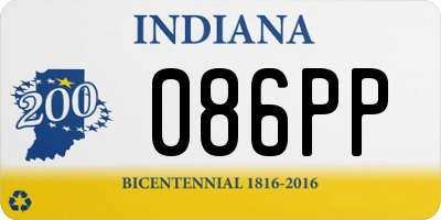 IN license plate 086PP