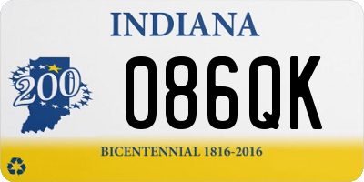 IN license plate 086QK