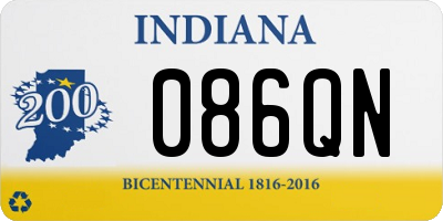 IN license plate 086QN