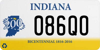 IN license plate 086QO