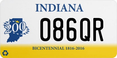 IN license plate 086QR