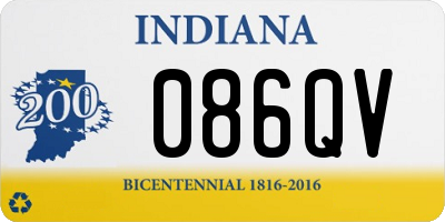 IN license plate 086QV