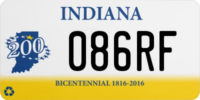 IN license plate 086RF