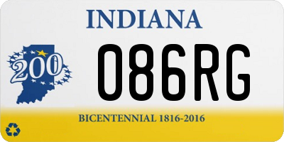 IN license plate 086RG