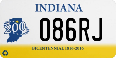 IN license plate 086RJ