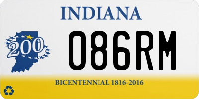 IN license plate 086RM