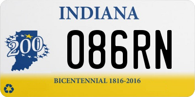 IN license plate 086RN