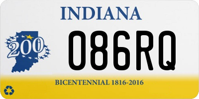 IN license plate 086RQ