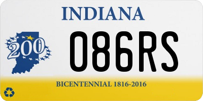 IN license plate 086RS