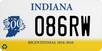 IN license plate 086RW