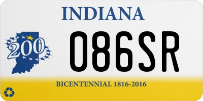 IN license plate 086SR
