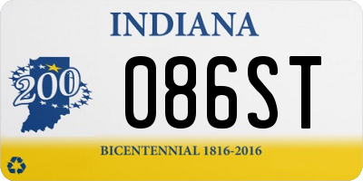 IN license plate 086ST