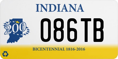 IN license plate 086TB
