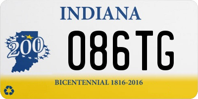 IN license plate 086TG