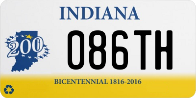 IN license plate 086TH