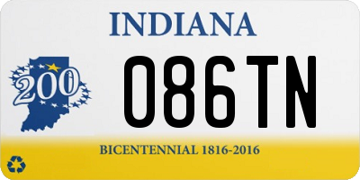 IN license plate 086TN