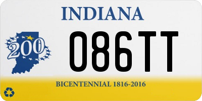 IN license plate 086TT