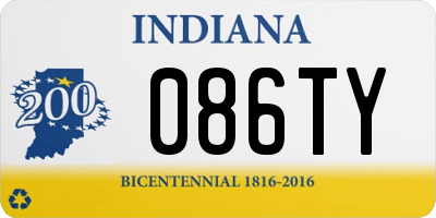 IN license plate 086TY