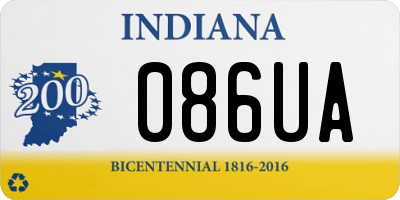 IN license plate 086UA