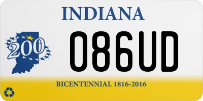 IN license plate 086UD