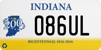 IN license plate 086UL