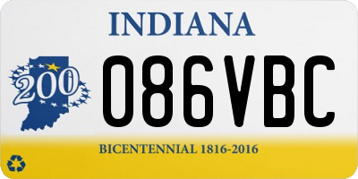 IN license plate 086VBC