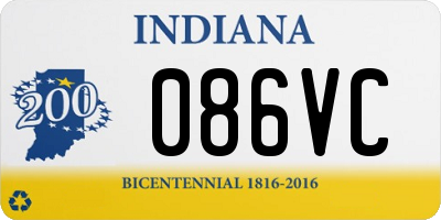 IN license plate 086VC