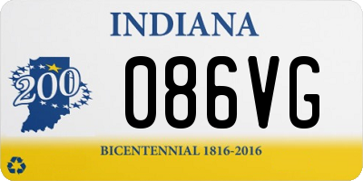 IN license plate 086VG