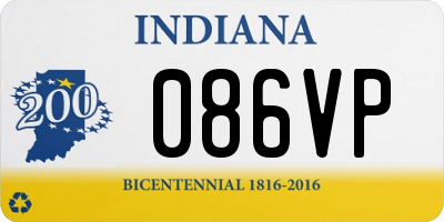 IN license plate 086VP