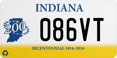 IN license plate 086VT