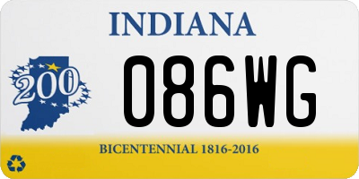 IN license plate 086WG
