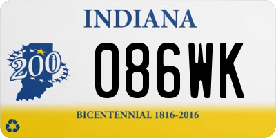 IN license plate 086WK