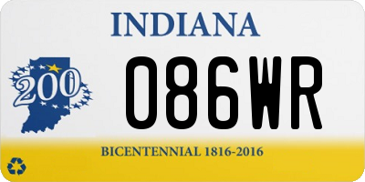 IN license plate 086WR