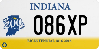 IN license plate 086XP