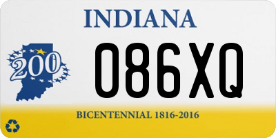 IN license plate 086XQ