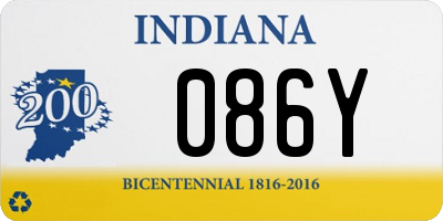 IN license plate 086Y