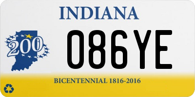 IN license plate 086YE