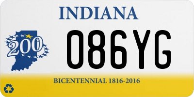 IN license plate 086YG