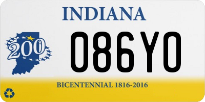 IN license plate 086YO