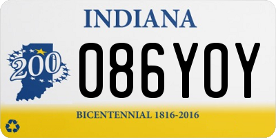 IN license plate 086YOY