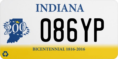 IN license plate 086YP